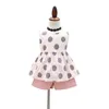 Girls Clothes Set Pink Color Dot Printed Bow Summer Clothing Sets Shirt and Shorts 2 Pcs Outfits for Baby Girl G220310