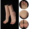 Haute qualité réaliste une paire de mode réel humain Foo pieds modèle Sexy réaliste Silicone souple femme Mannequin pied