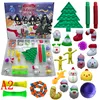 24 Days Christmas Toy Advent Calender Set December Push Bubble 24st/Set Silicone Stress Reliever Sensory Toys till Sea LLA9972893451