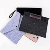 A4 Documents Pouch Felt Storage Bag Business Affairs File Folder To Work In An Office Colourful Button 2 5ch T2