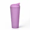 Dubbelskikt plast frostat tumbler 22oz matt plast bulk tumblers med lock för utomhus sport kopp till sjöss t2i53245