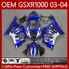 OEM Łamyki Silver Flames 100% Dopasowanie dla Suzuki 1000CC K3 GSX-R1000 03-04 Ciało 67NO.189 GSXR 1000 CC GSXR1000 2003 2004 K 3 GSX R1000 GSXR-1000 03 04 Wtryskiwanie Formy Nadwozie