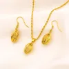 Orecchini Collana Fashion Retro Betel Nut Ciondolo Colore oro Set di gioielli con ciondoli Regali arabi africani