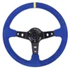 UNVERSAL RACED STEERING SUEDE Skórzanie 14 -calowe 350 mm Auto sportowe kierownicy głębokie kukurydza dryfowanie slipsistant6976014