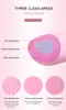 Electric Silicone Face Clean Brush Waterproof Facial Acne Cleansing Beauty Device USB Rechargeable High Frequency Sonic Skin Pore Cleaner and Massage Brushed Tool