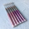 أدوات الفرشاة الأظافر المعدنية مقبض قلم رصاص أكريليك حجم 6 حجم 8 نقي Kolinsky Sable Professional Painting Paint Pen 10pcs