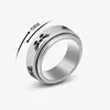 結婚指輪が自由に回転するステンレス鋼の不安リングのための女性ムーンスターチェーンスピナーのフィジゲット反応の反応男性2022回転