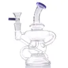 Royal Glass Hookahs Water Bong met Honingraat Perc Kleur Lip Vrouwelijk 14,5 mm Recycle Dab Rigs