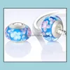 Cancamini Risultati di gioielli Componenti Sier Flower Murano Glass Perle adatte braccialetti Braccialetti originali European Delivery Drople Delive 2021 JNSFB