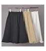 Ruffles saia de cintura de cintura mulheres primavera terno coreano solto fino médio-comprimento a linha mujer faldas 210607
