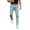 MEN039S Pantolon 2021 Erkek Pantolonlar Sıska Pantolon Sıska Streç Chinos İnce Fit Pantolo Ekose Kontrol Erkek7746753