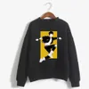 Hip Hop Banana Fish Hoodie Round Neck Långärmad och Loose Unisex Y0804