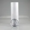 20 oz Süblimasyon Boşlukları Tumbler Düz Paslanmaz Çelik Sıska Tumblers Çift Duvar Vakum Yalıtımlı Seyahat Kupa Toptan Toplu