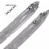2021 50 stücke Edelstahl ROO-Kabel 2mm Breite für Männer Frauen Runde Box Tag DIY Kette Halskette Gold / Stahl Ton