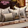 Caso de travesseiro avígers de luxo moderno estilo chinês patchwork lance travesseiro cobre coxim cinza marrom y200104