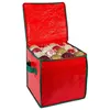 Kerstversiering Bal opbergdoos met ritssluiting 64 compartimenten Decoratie Red Bag Custom