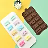 16 Styles DIY Cake Chocolate Mould Food Grade Silicone Block Baking Cakes Candy Mold Ice Lattice Cube Maker Tray Molds Non Toxic