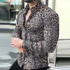 Herfst Nieuwe Casual Floral Gedrukt Shirt voor Mannen 2021 Lente Mode Knop Turn-Down Collar Tops Herenhemden Harajuku Streetwear P0812