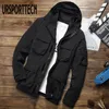 Spring Autumn Mens Jackets And Coats Fashion Casual Breathable Cargo Windbreaker Jacket Male Hooded Thin Coat Plus Size 210819