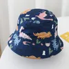 Chapeaux à bord large 2021 Animaux de dessin animé mince d'été broderie bébé seau de seau pêcheur enfant enfant en bascule garçons filles panama soleil cap5326852