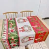 Corredor de mesa de natal 33*180 cm/13*71 polegadas tecido de algodão de poliéster mesas de jantar festa de casamento homem da neve alce floral macio toalha de mesa decoração presente