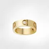 anillo de tornillo de amor anillos para hombres clásico diseñador de lujo joyas para mujeres titanio aleación de acero de acero oro plateado rosa de plata nunca se desvanece no alérgico -4/5/6 mm