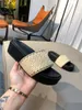 2021 women designer slippers platform womens slides thick bottom fashion luxury letter lady slide straw sandal High heel beach Flip Flops Summer size34-42