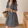 Prom Office Lady Plus Size Party Summer V-Neck Elegant Florals Printing Vintage High Quality Chic Mini Dress 210525