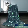 Glow in The Dark Throw Blanket, Plush Soft, Glow Throw Blanket Double -Sided Flannel Fleece Sherpa, Fun Gift for Kids Factory price expert design Quality