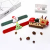 Jularmband Clap Circle Toys Kids Favor Gifts Santa Claus Christmas Birthday Party Decor Theme Dh8556