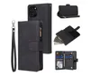 Crazy Wallet Leather Phone Cases Multi-Functional Leathercase مع Zipper حامل البطاقة لـ iPhone 14 13 12 11 XS XSMAX 7/8PLUS