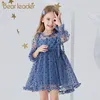 Bear Leader Ragazze Abiti eleganti New Fashion Kids Costumi a pois Ragazze Princess Dress Cute Mesh Outfits Abbigliamento per bambini 210303