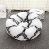 Cute Round Cat Bed House Soft Long Plush Basket Pet Sleeping Bag Puppy Cushion Mat Portable Supplies 211006