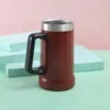 24oz kaffetumblers med handtag dubbel vägg bärbart rostfritt stål vinmugg isolerad ölkopp