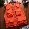 Grote maat heren multi-pocket snel droog vest volwassen outdoor reizen vestjassen heren casual zomer1