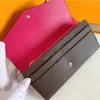 Sarah Wallet top quality long envelope flap wallets with box LB123 designer key coin holders purse leather mini Pochette clutch ba263F