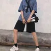 Breite Bein Overalls Shorts Männer Frauen Sport Freizeit Sommer Koreanische Trend Hosen Fünf-punkt Lose Gerade Hip Hop Stil