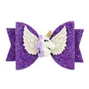 Glitter Angle Wing Archi per capelli Archi per ragazze Forcine per capelli Fatti a mano Mollette robuste Party Outfit Copricapo 3,5 pollici