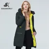 Diaosowy kurtka zimowa dla kobiet ciepła modna kobieta parka długi żeński wysokiej jakości płaszcz marki ubrania 210910