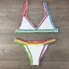 Crochet Swimsuit Bikinis Women's Swimming Suit Sexy Bandage Brazilian Bikini 2020 Swimwear Women Bathing Suit Biquini 120X0523