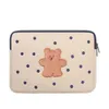 Korea Cartoon Tablet Case Cute Biscuits Bear Protective Cover för Laptop iPad Pro 9 7 11 13 15 6 tum förvaringshylsa Innerväska 202236W