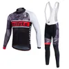 2024 Miloto Gray Team Winter Cycling Jersey Set Bicycle Clothing Breattable Men Thermal Fleece Lång ärmskjorta BIK BIB PANTS B2