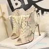 Scarpe RESS Sophia Webster Evangeline Angel-Wing Sandalo New Butterfly Strass Sandali in pelle con borchie con tacco bene UE QLJ