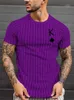 男性用TシャツTシャツ夏の服ストリートウェアラウンドネックファッションポーカープリント半袖Tシャツトップス210706