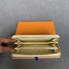 Mode vrouwen clutch portemonnee pu lederen portemonnee enkele rits portefeuilles dame dames lange klassieke portemonnee met oranje dooskaart 60017