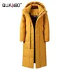 Coed Winter Cold Resistent Down Jacket -30 Hoge Kwaliteit Heren Dames X-LongWinter) Warm Mode Merk Red Parkas 5XL 211204