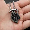 Fashion jewelry new skull death sickle pendant necklace personality domineering punk style luxury jewelry gift Q0531