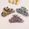 Resin Colorful Hair Clamps Grips Korean Print Women Acetate Hollow Hair Claws Clips Ponytail Holder Accessories
