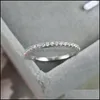 クラスタージュエリークラスターリングミニラウンドラボダイヤモンド薄い女性925スターリングシアローズゴールド積み重ね可能なリング女性結婚式ジュエリーengagem