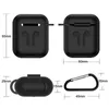 Soft Silicone Cases Wireless Earphone Shockproof Protective Bag Anti-drop With Hook Retail Box For Apple AirPods 1 2